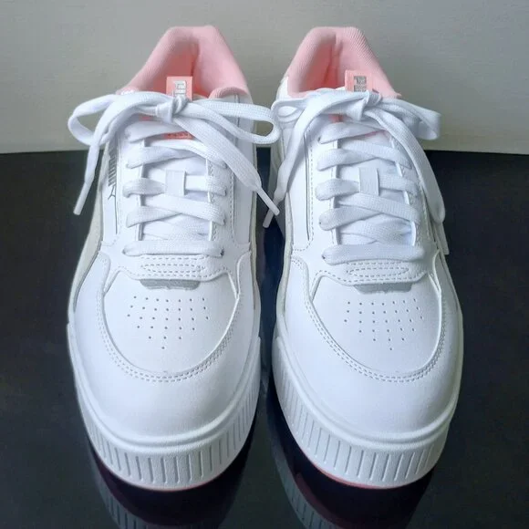 Puma Women's Karmen Rebelle She Moves Us Platform in Lovely White Peach Smooth - Picture 3 of 13